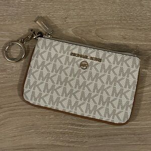 Michael Kors Monogram Small Wallet with Key Ring